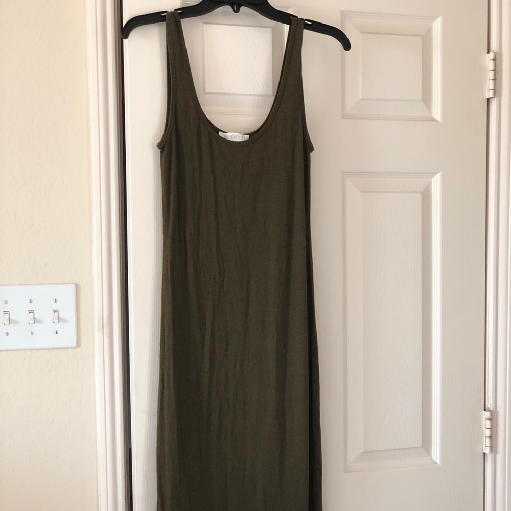 Olive green dress